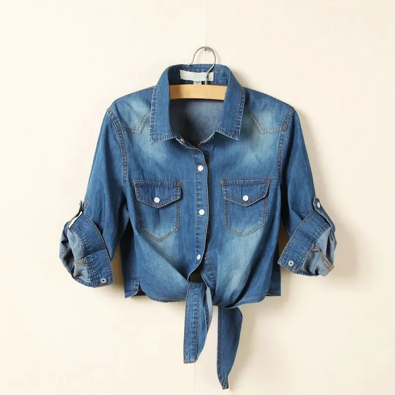 Cool Summer Denim Crop-Top - Image 14