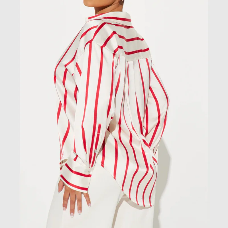 Delaney Satin Stripe Shirt - Image 20