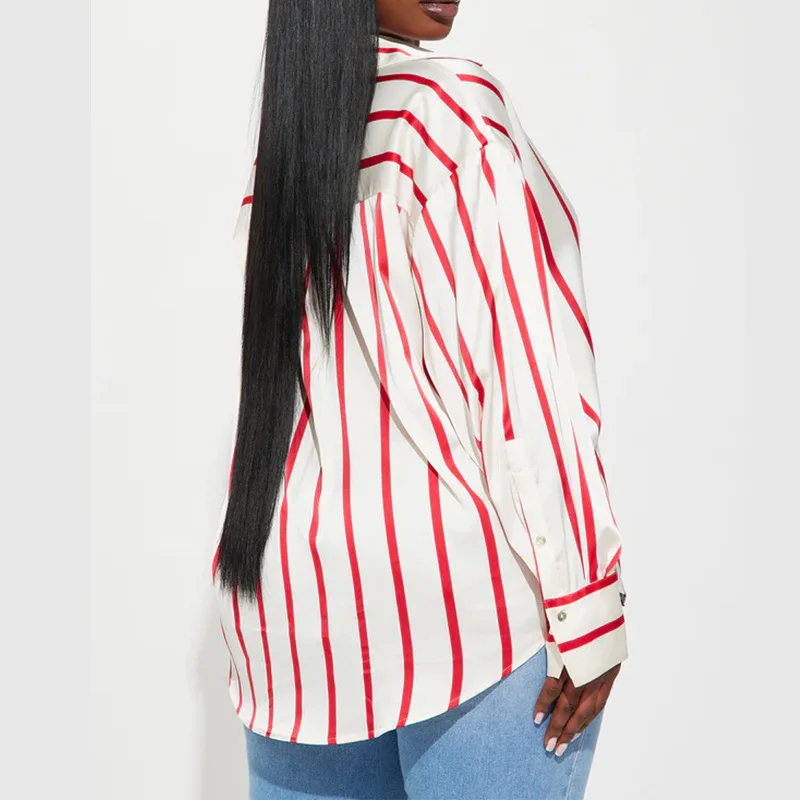Delaney Satin Stripe Shirt - Image 23