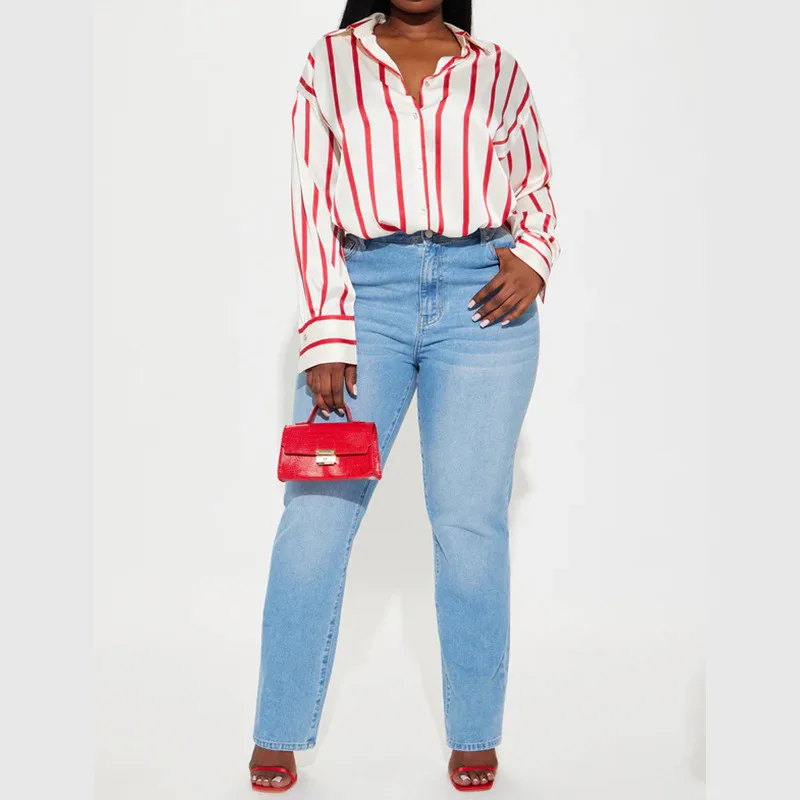 Delaney Satin Stripe Shirt - Image 24