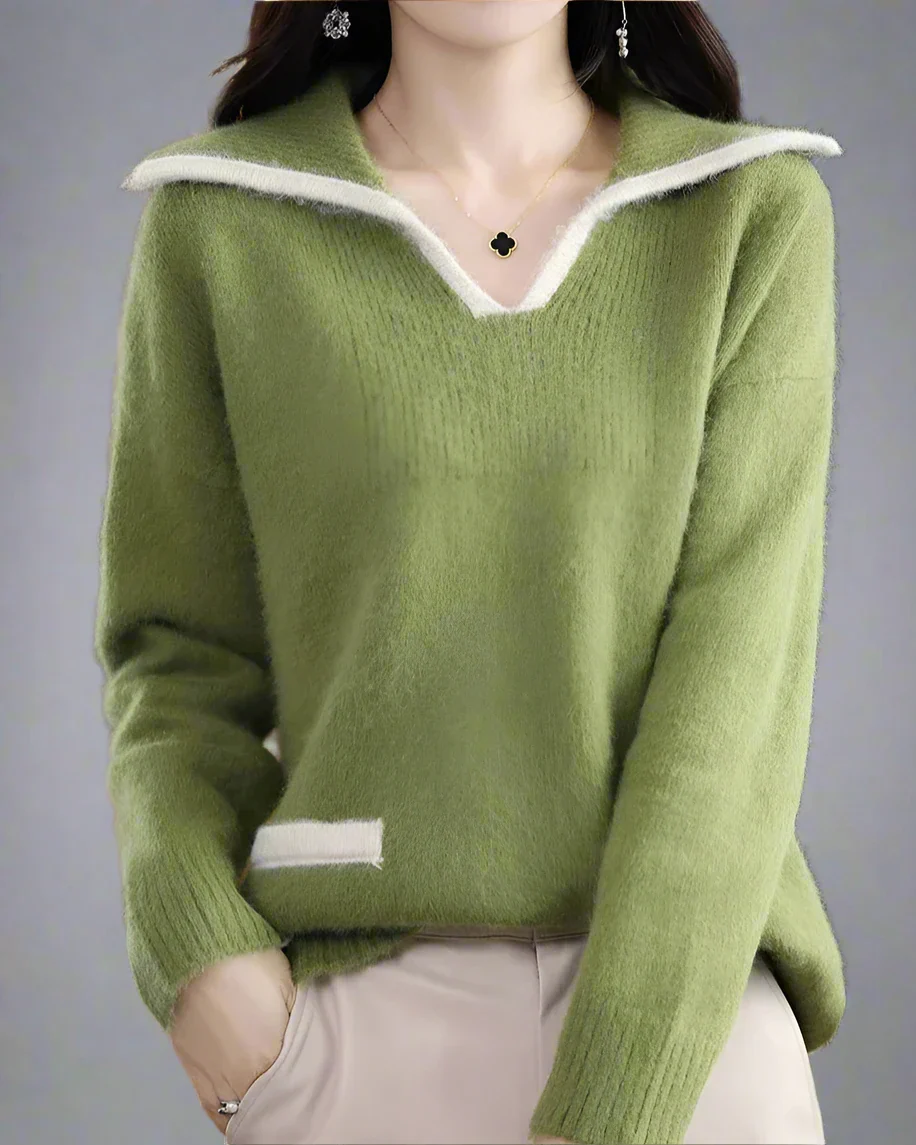 Dresden Mink Wool Sweater - Image 2