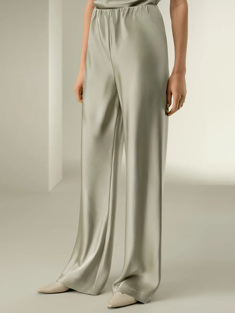 Elara Silk-Feel Lounge Trousers - Image 6