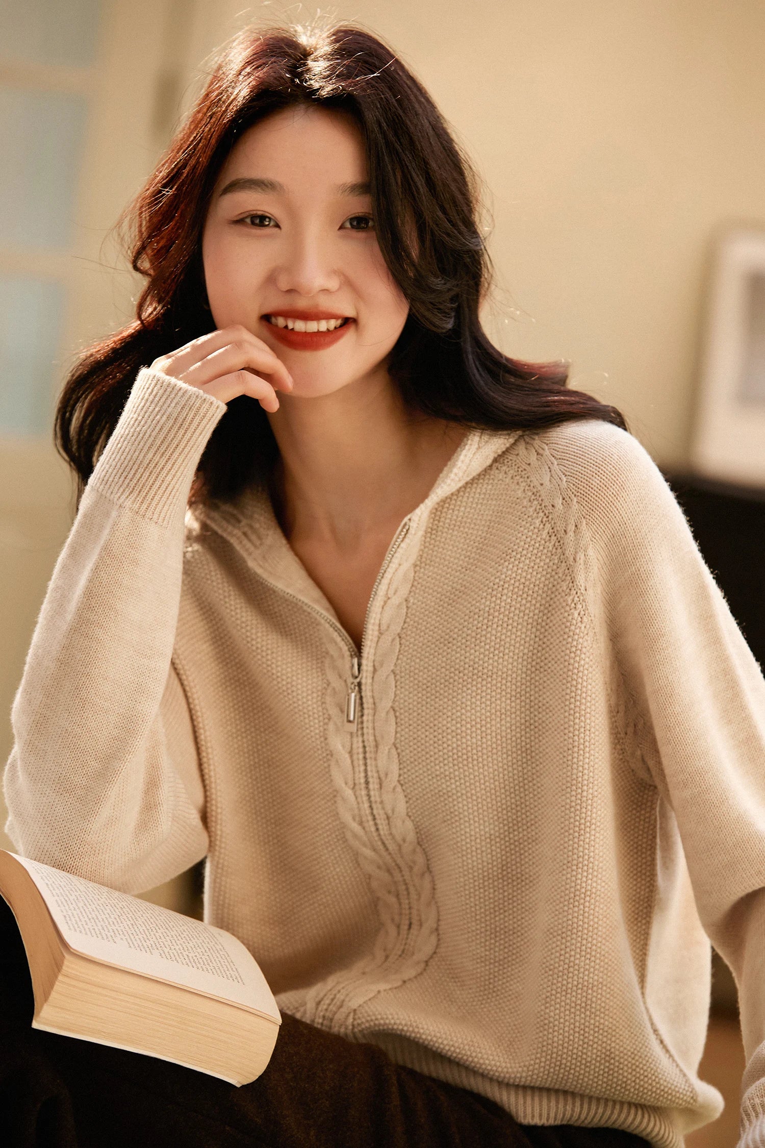 Elinsborg Cashmere Hooded Cardigan - Image 11