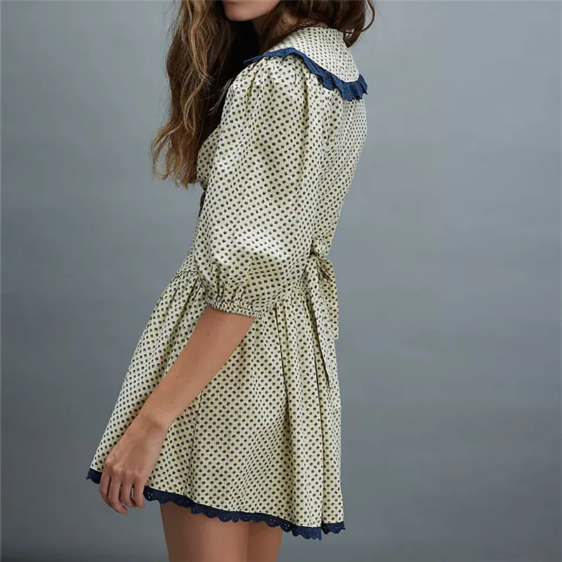 Ellen Lace Collar Mini Dress - Image 5