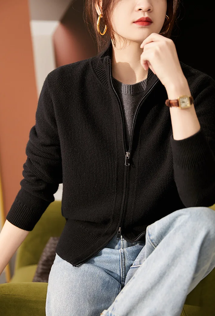 Natasha Wool Zip Cardigan - Image 26