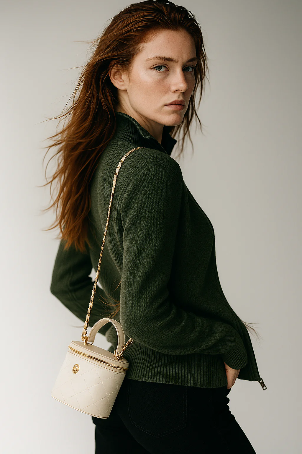 Natasha Wool Zip Cardigan - Image 8
