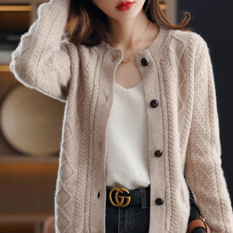 Emery Cable Cashmere Cardigan - Image 3