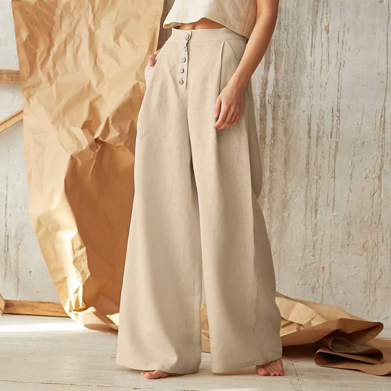 Everly Cotton Wide-Leg Pant - Image 10