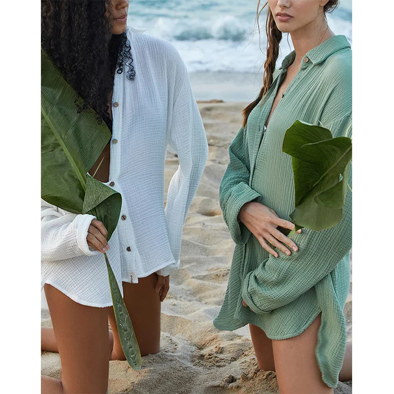Florentine Gauze Button-Up Blouse - Image 4