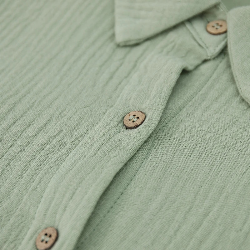 Florentine Gauze Button-Up Blouse - Image 6