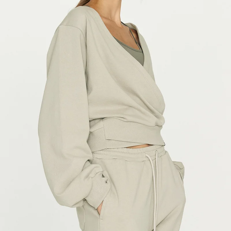 Frankie V-Neck Cotton Pullover - Image 2