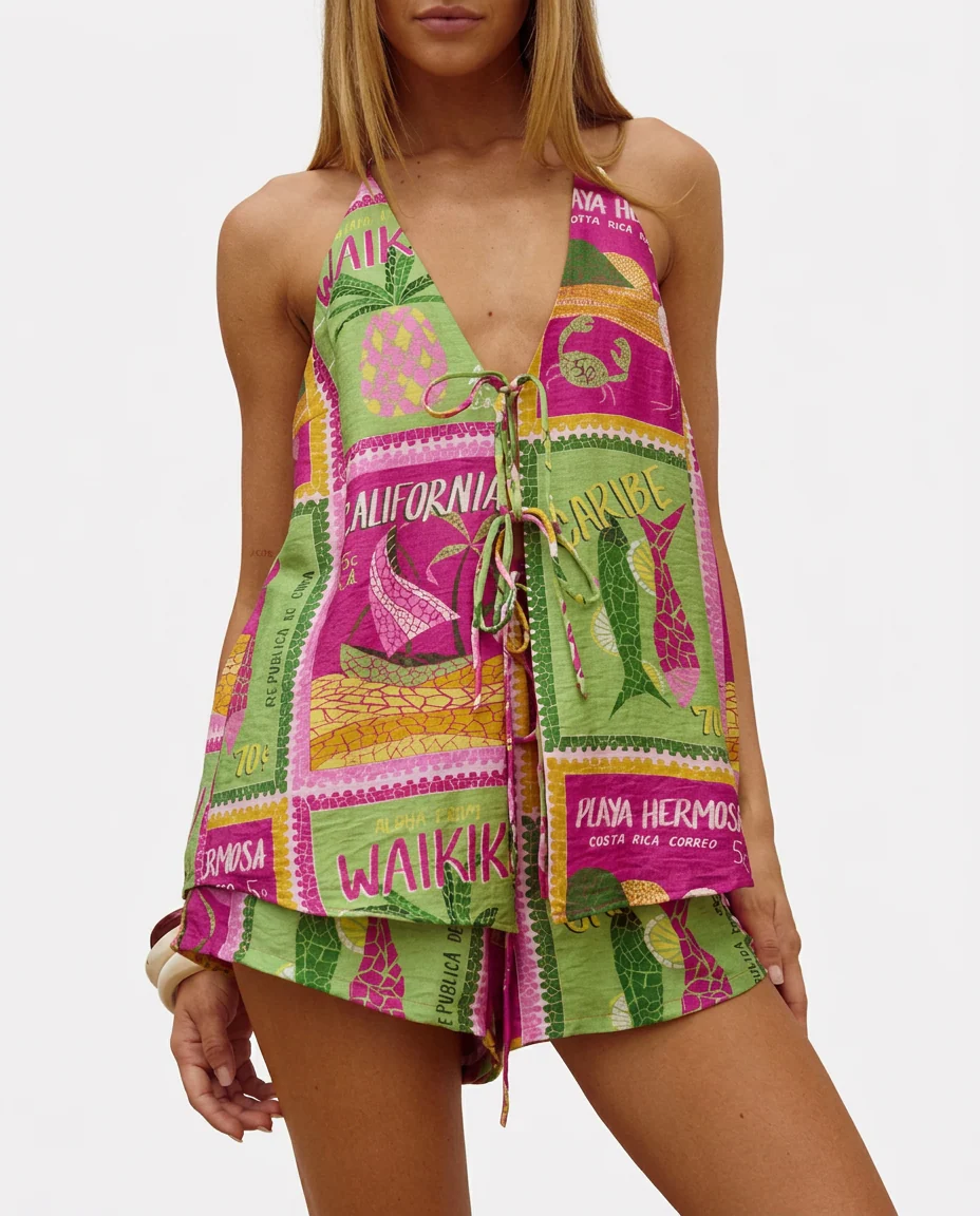 Havana Contrast Lace-Up Set - Image 10