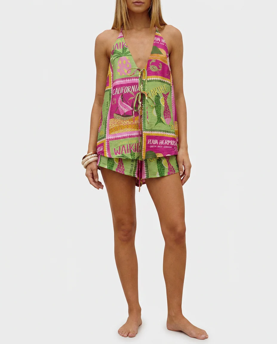 Havana Contrast Lace-Up Set - Image 11
