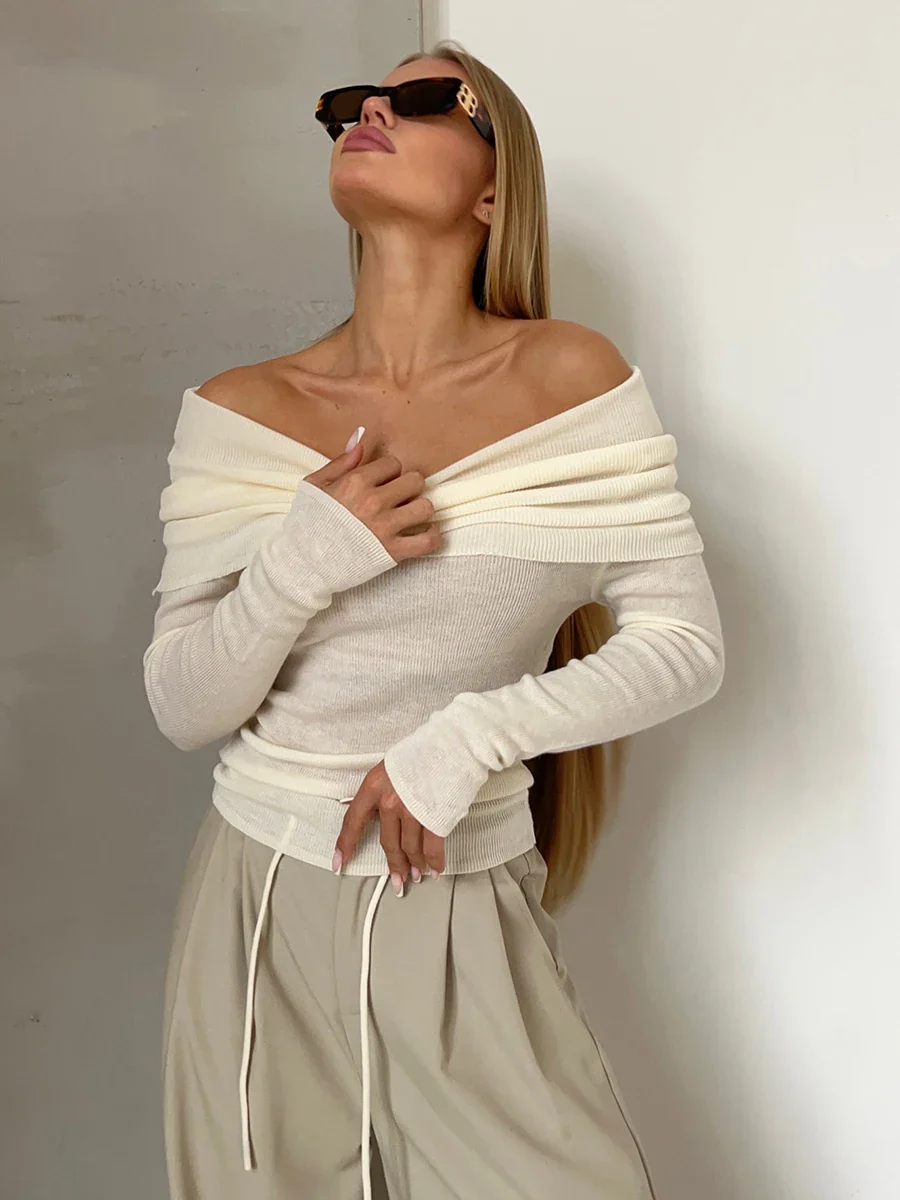 Orvieto Off-Shoulder Knit Top - Image 12