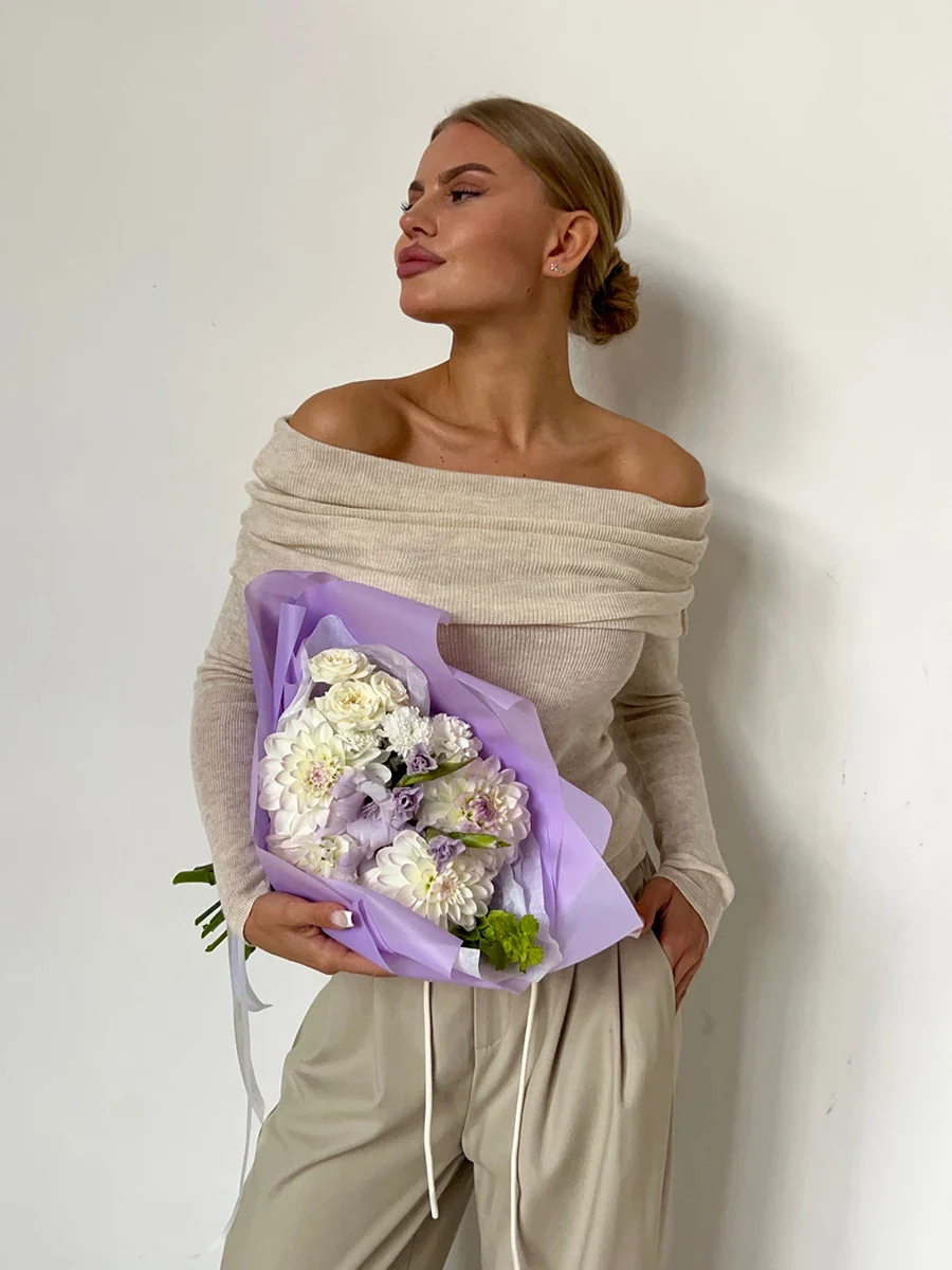 Orvieto Off-Shoulder Knit Top - Image 20