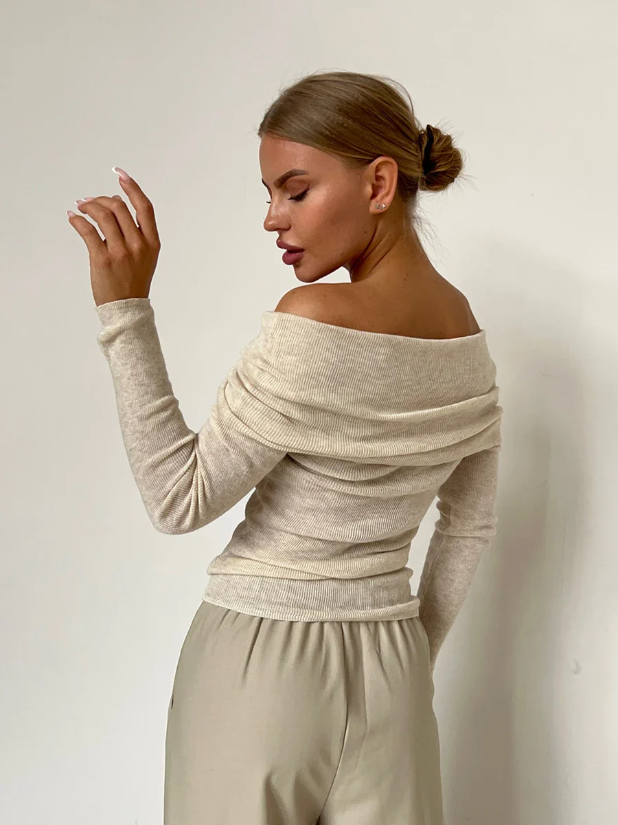 Orvieto Off-Shoulder Knit Top - Image 21