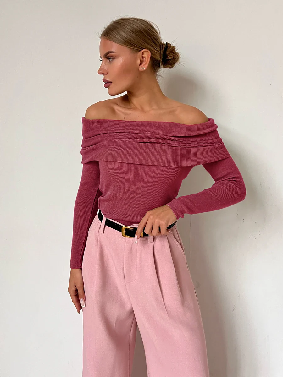 Orvieto Off-Shoulder Knit Top - Image 30