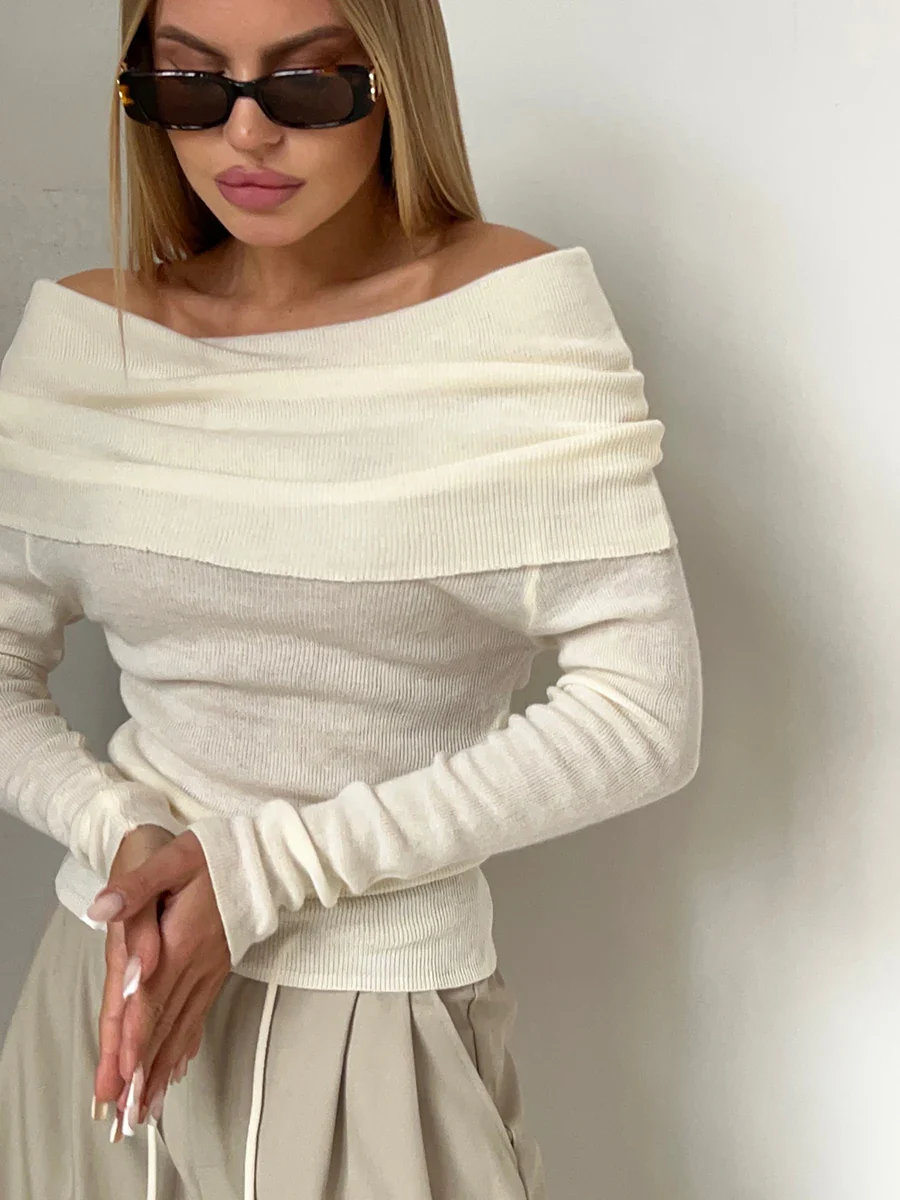 Orvieto Off-Shoulder Knit Top - Image 8