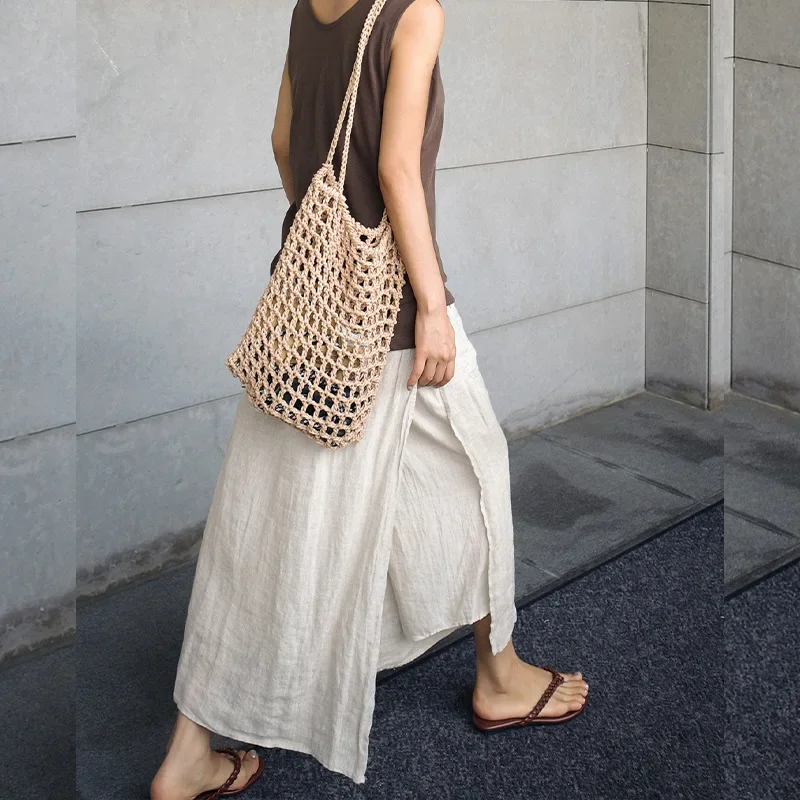Hollis Wide Leg Linen Trouser Skirt - Image 2