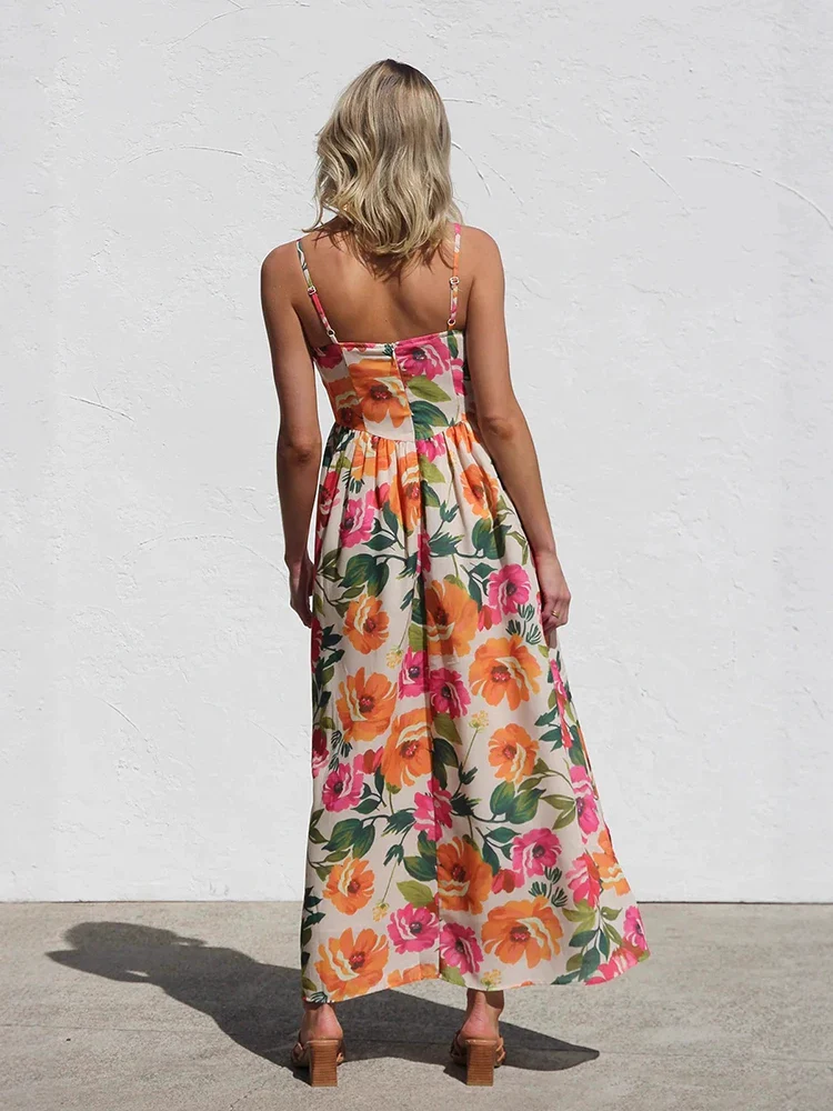 Isadora Women’s Floral Backless Slip Maxi Dress - Image 6