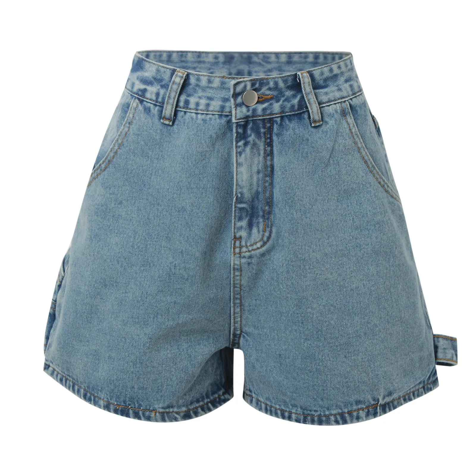 Madison Cotton Denim High-Waist Shorts - Image 6