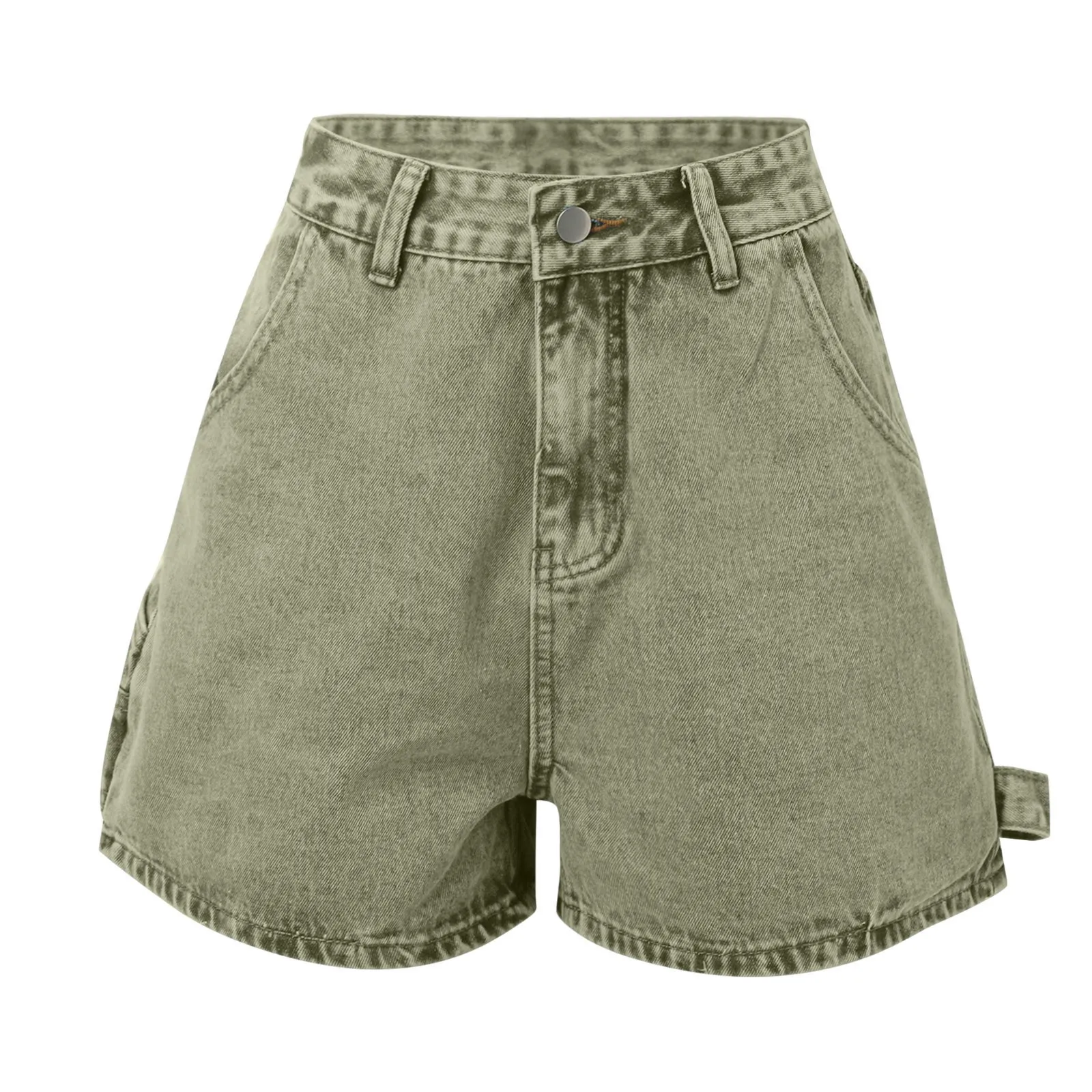 Madison Cotton Denim High-Waist Shorts - Image 7
