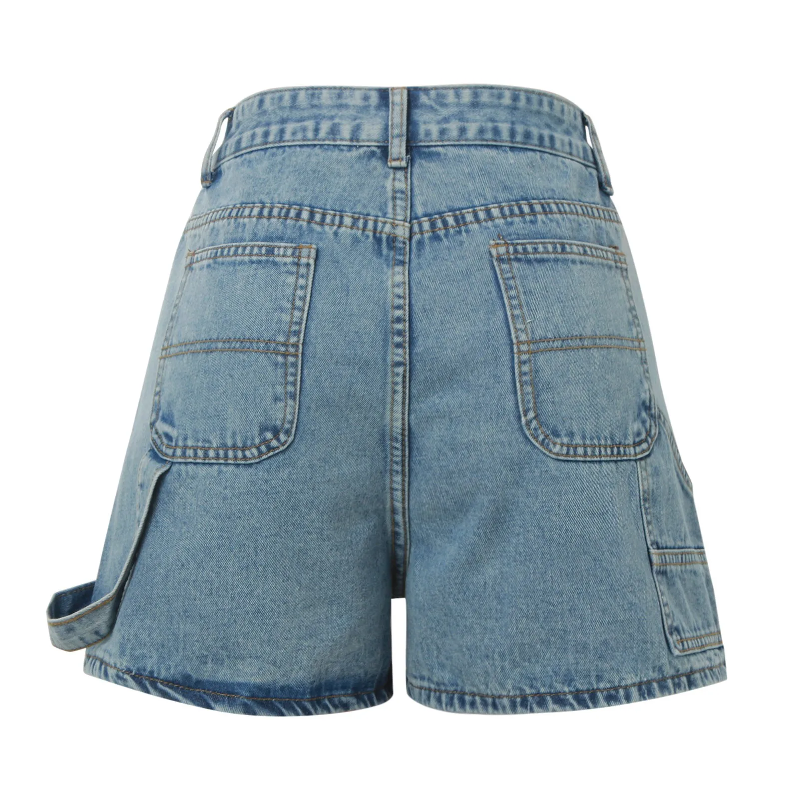 Madison Cotton Denim High-Waist Shorts - Image 8