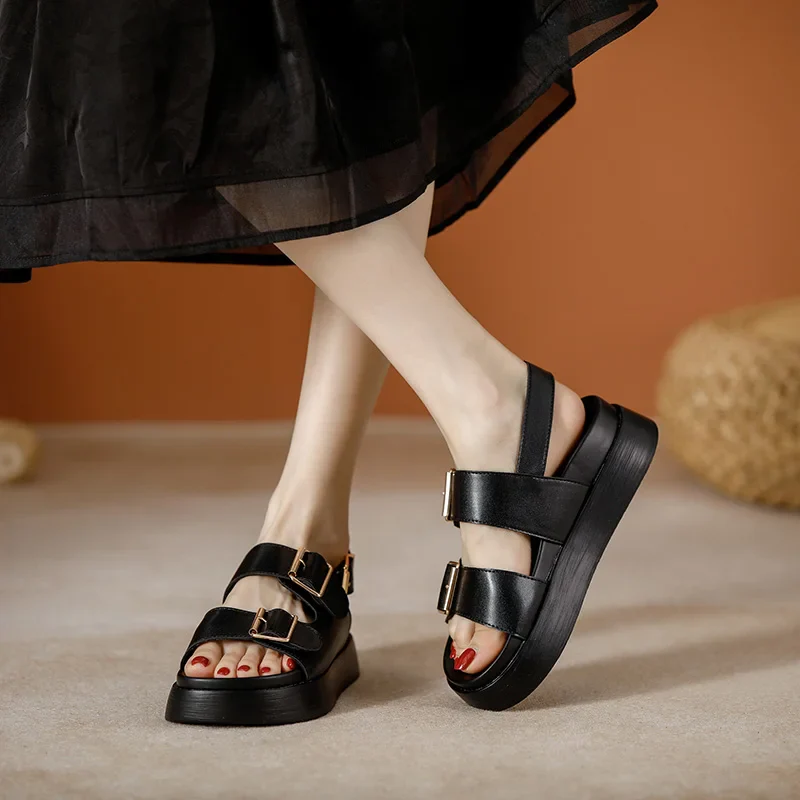 Italian Leather Platform Sandal - Image 18