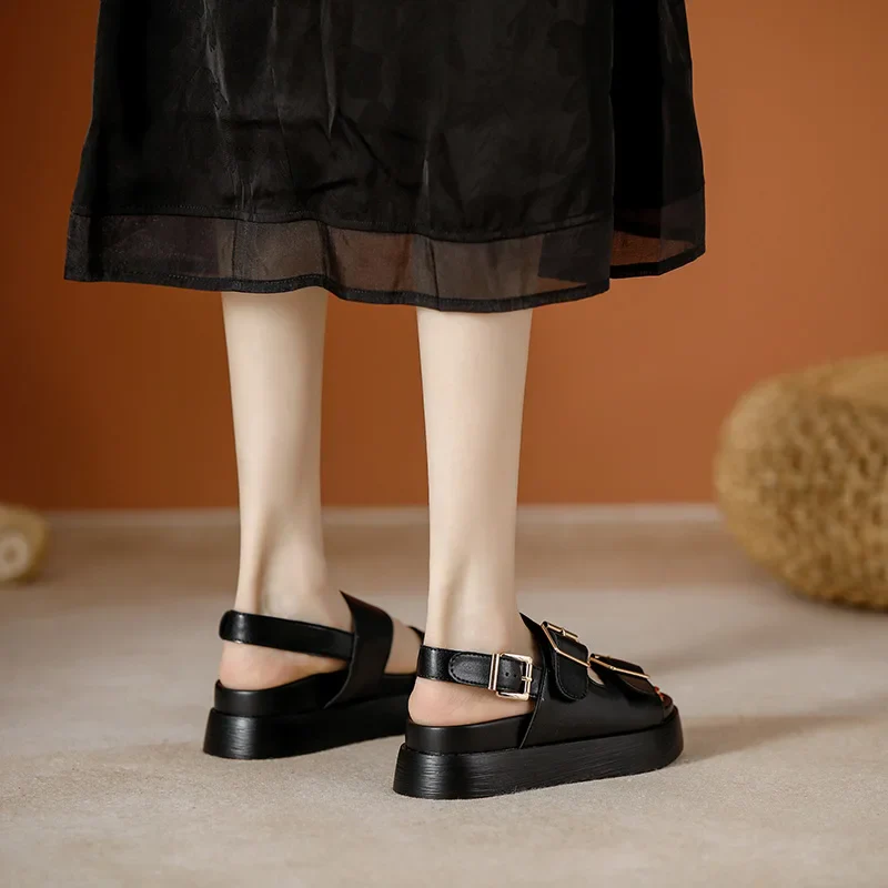 Italian Leather Platform Sandal - Image 23
