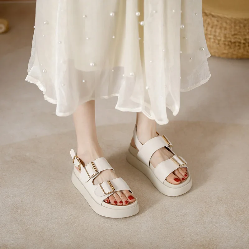 Italian Leather Platform Sandal - Image 28