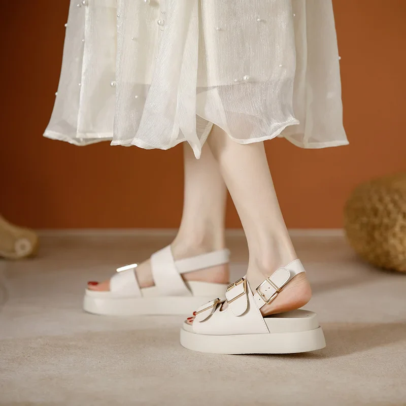 Italian Leather Platform Sandal - Image 29
