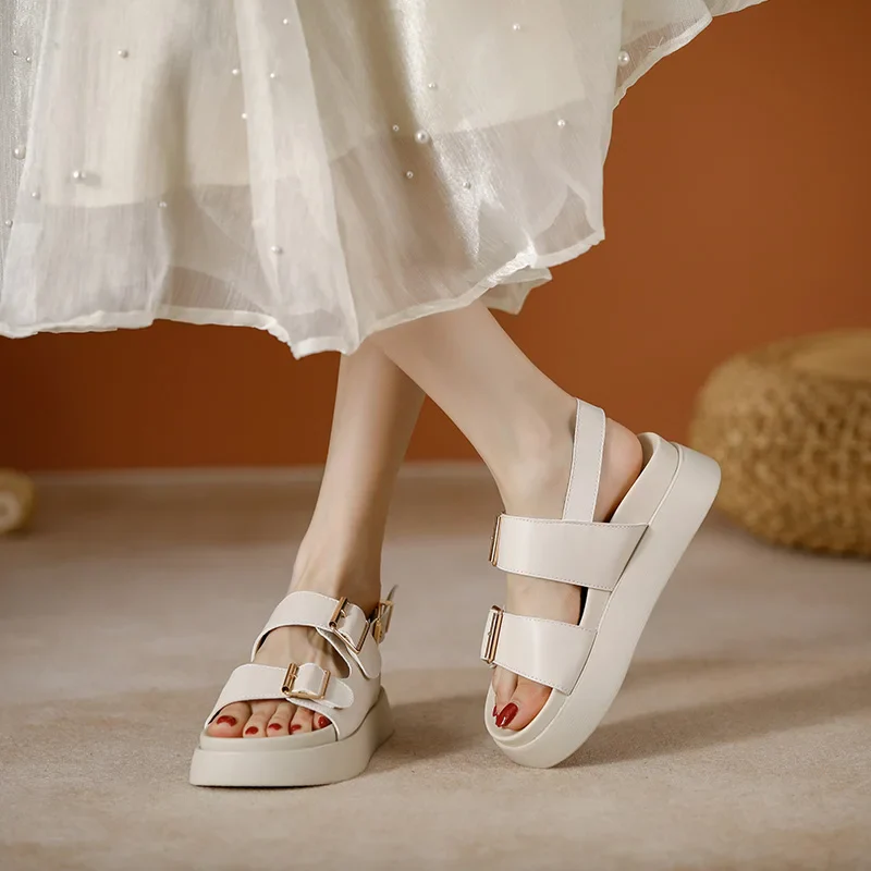 Italian Leather Platform Sandal - Image 31