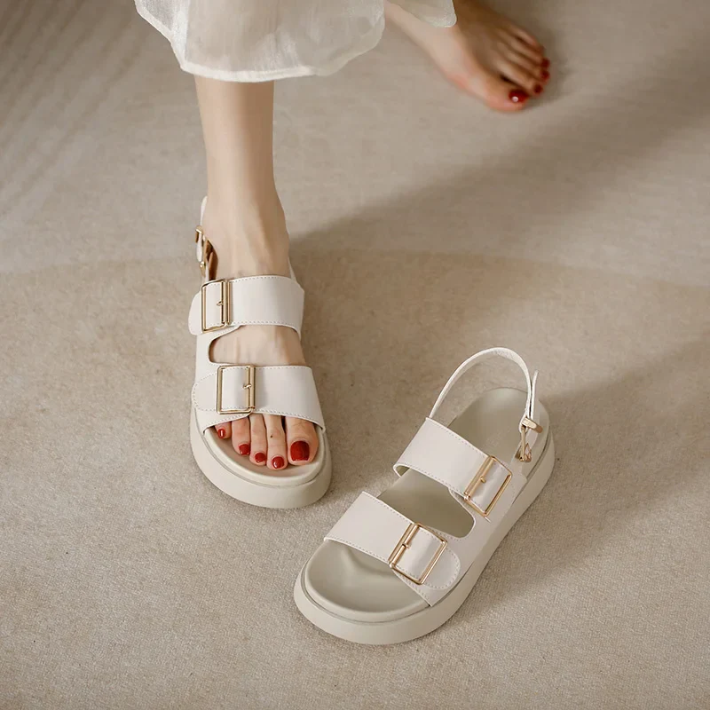 Italian Leather Platform Sandal - Image 32