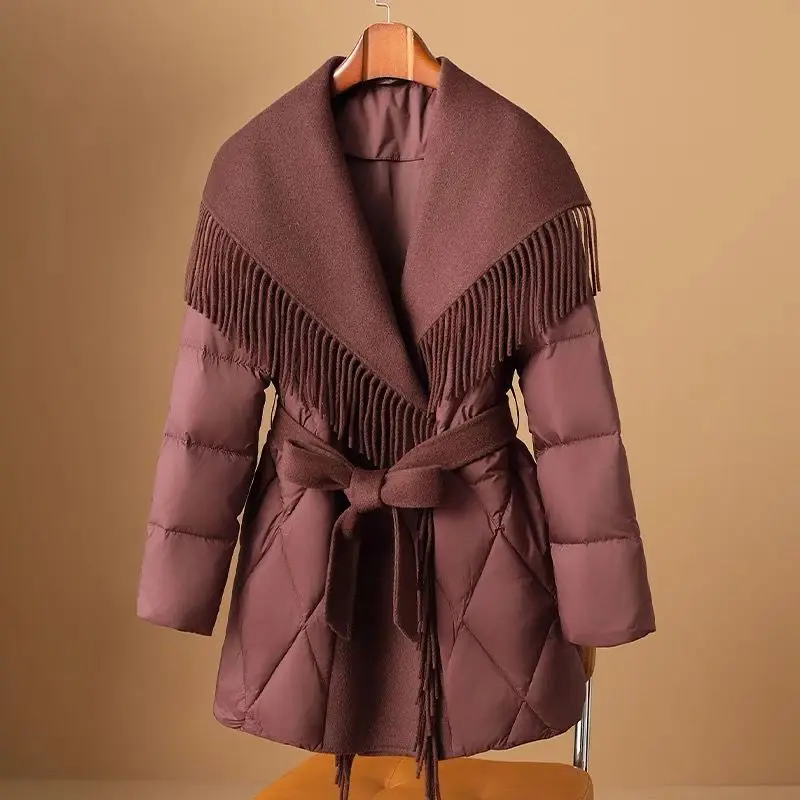 Juliette Fringe Down Coat