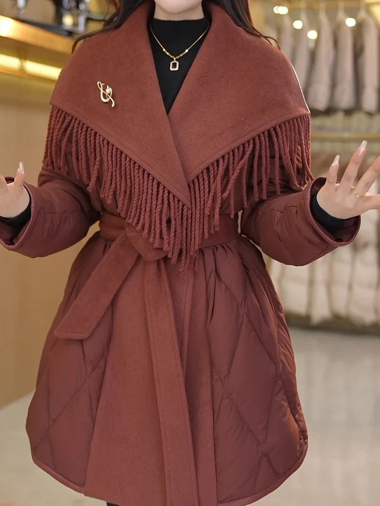 Juliette Fringe Down Coat - Image 13
