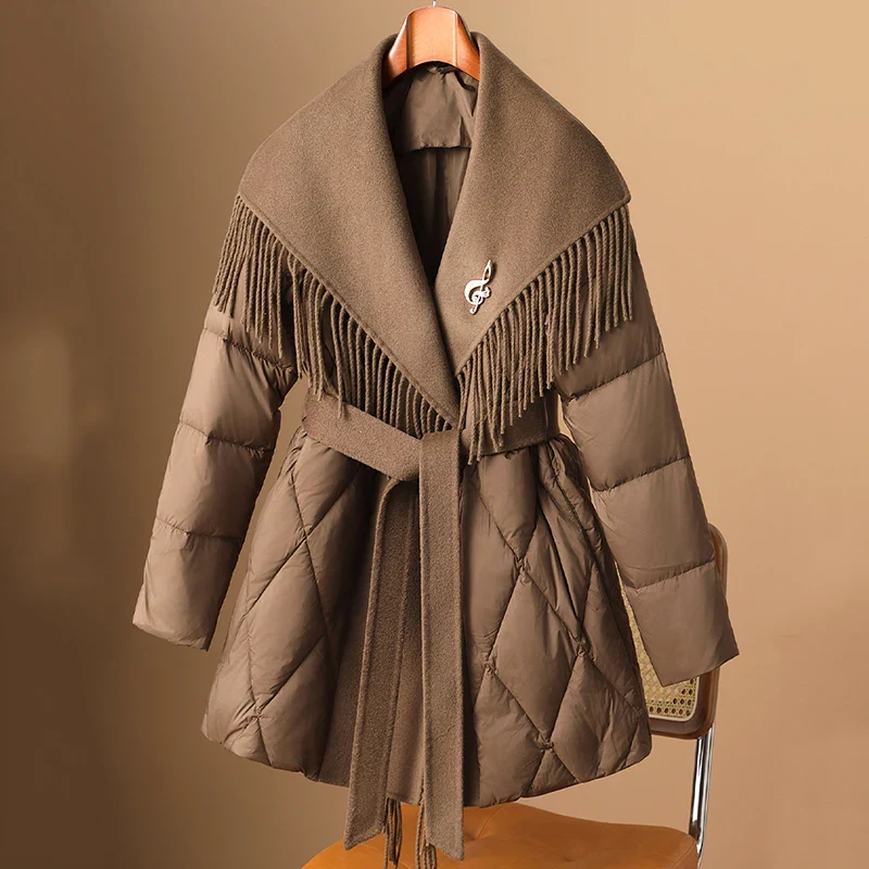 Juliette Fringe Down Coat - Image 2