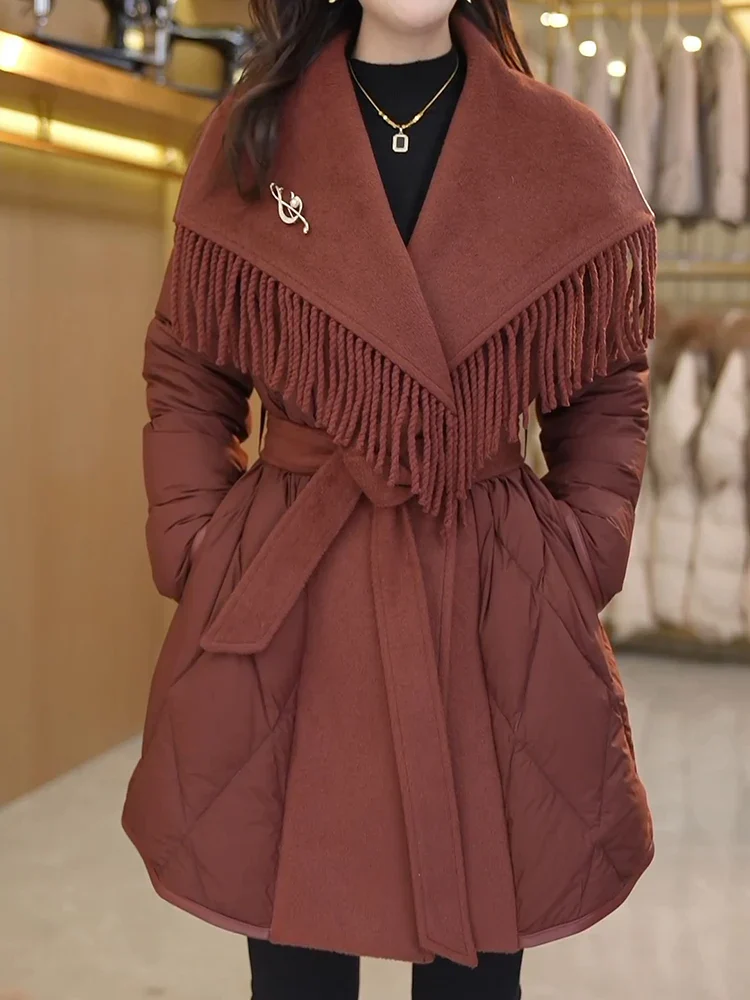 Juliette Fringe Down Coat - Image 3