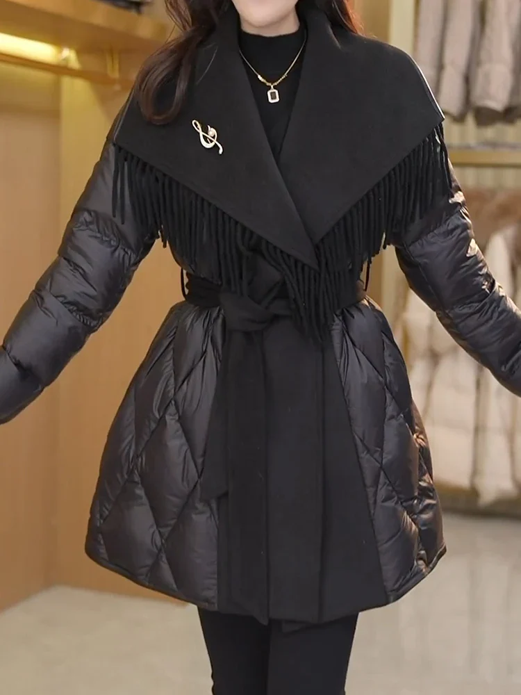 Juliette Fringe Down Coat - Image 7