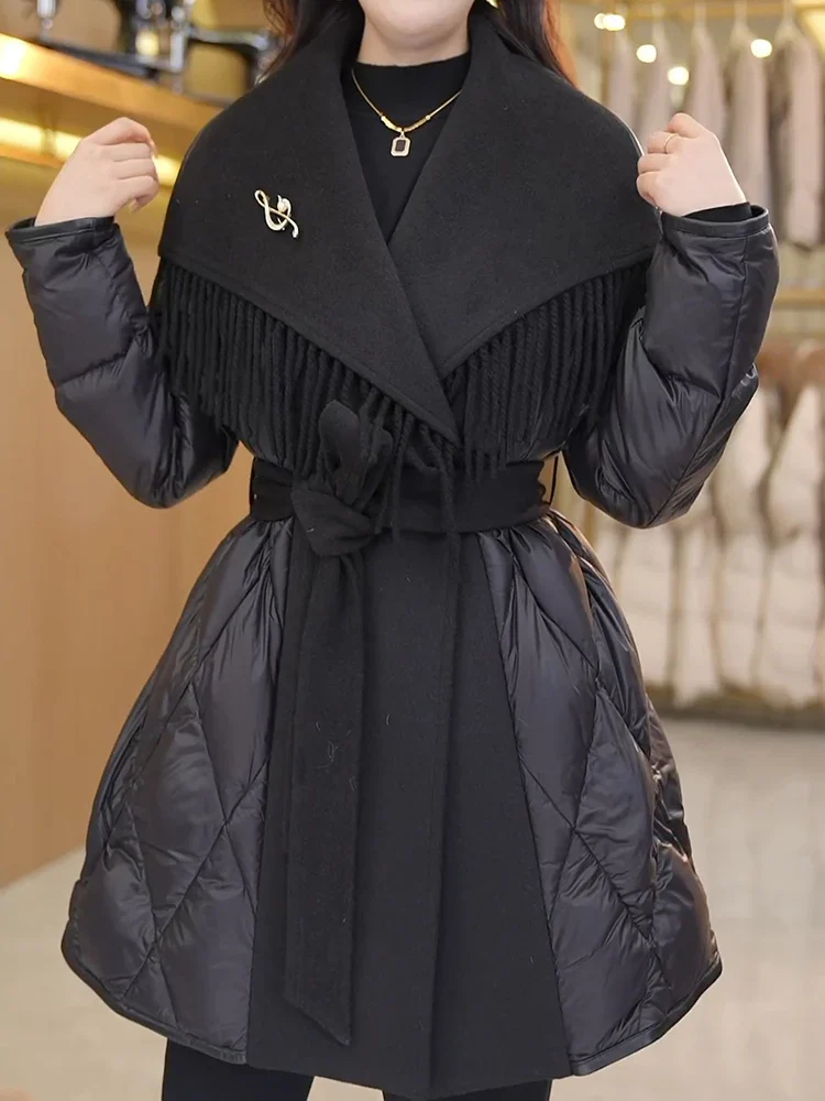 Juliette Fringe Down Coat - Image 8