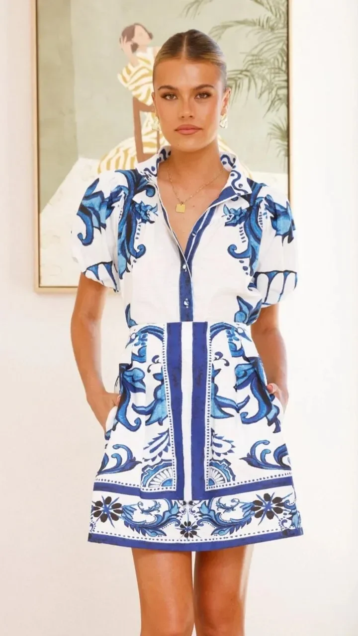 Kelsey Linen Floral Two-piece Dress - Image 16