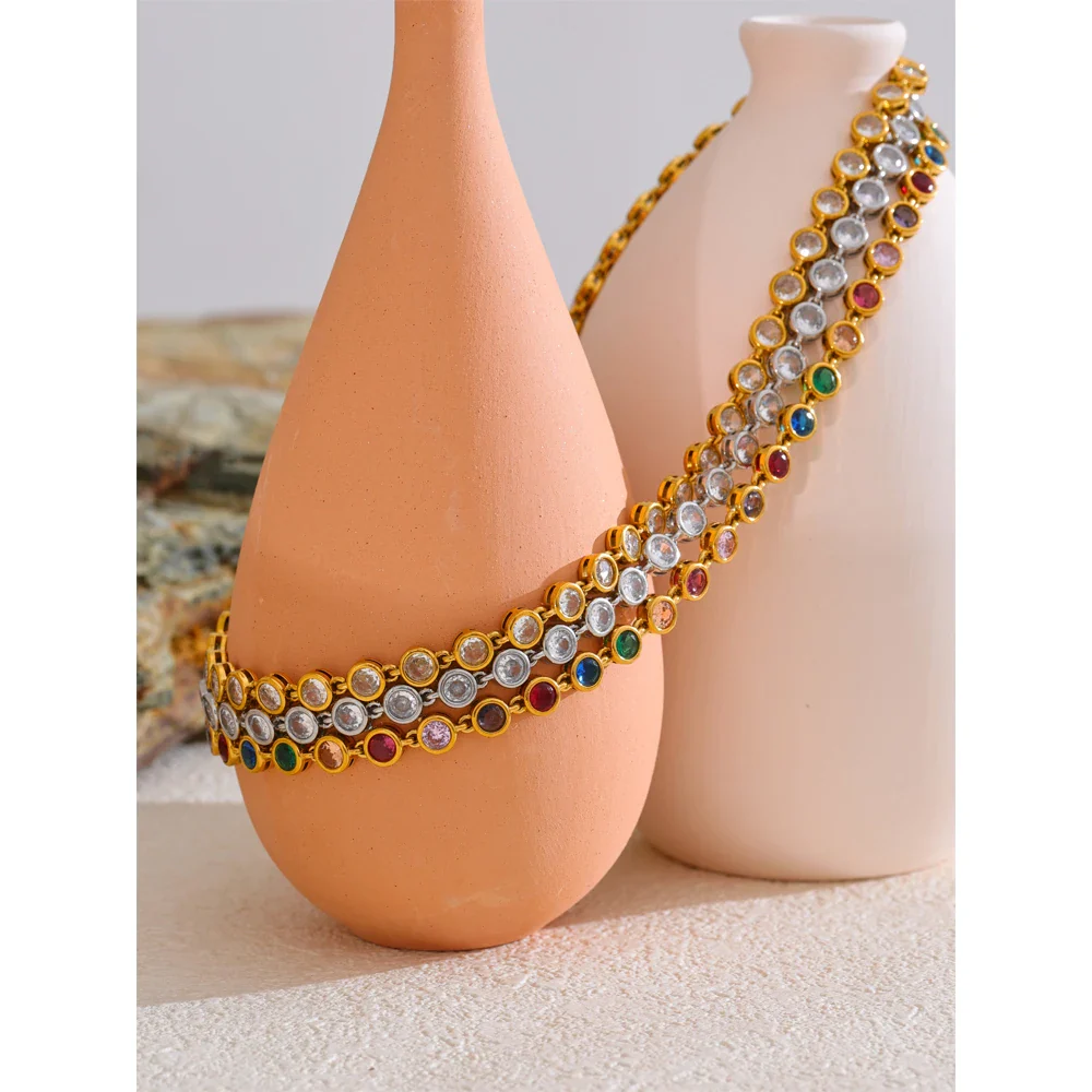 La Perla Di Luce 18k Gold Plated Gemstone Set - Image 13