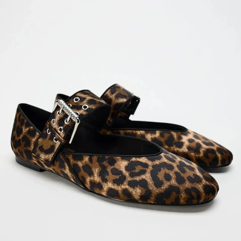 Liora Leopard Mary Jane Flats - Image 2