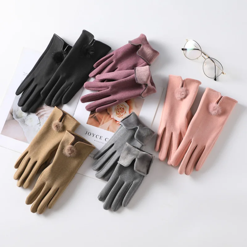 Luxe Touch Pom-Pom Gloves - Image 10