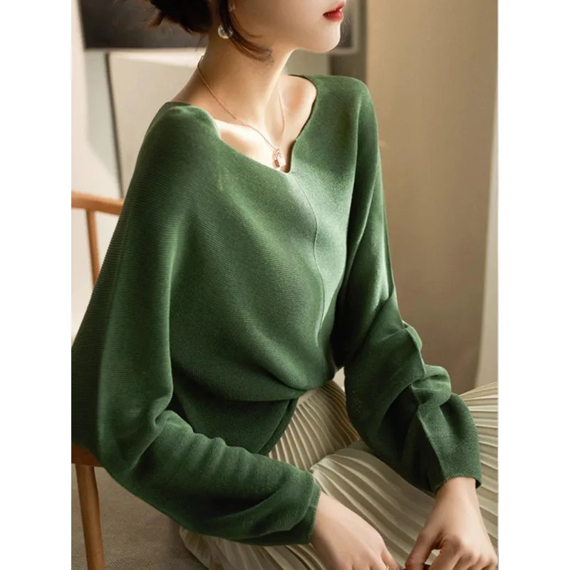 Madison Draped Knit Sweater Top - Image 2