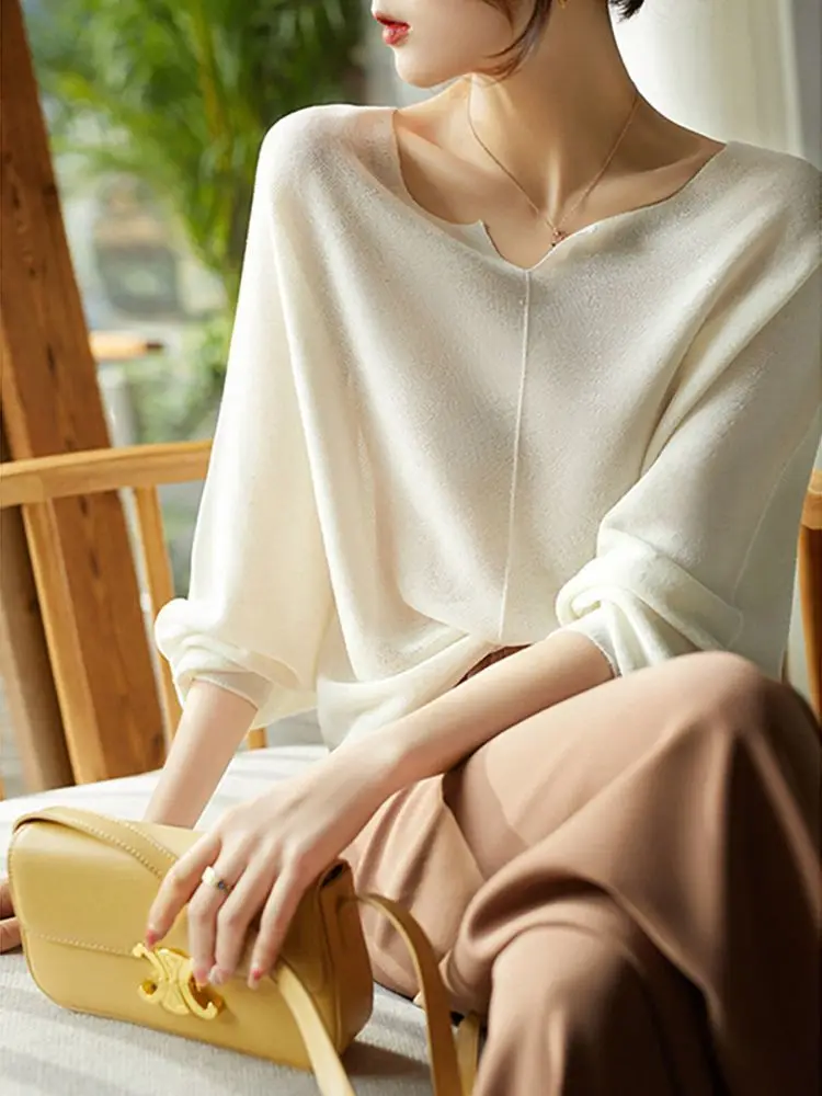 Madison Draped Knit Sweater Top - Image 5