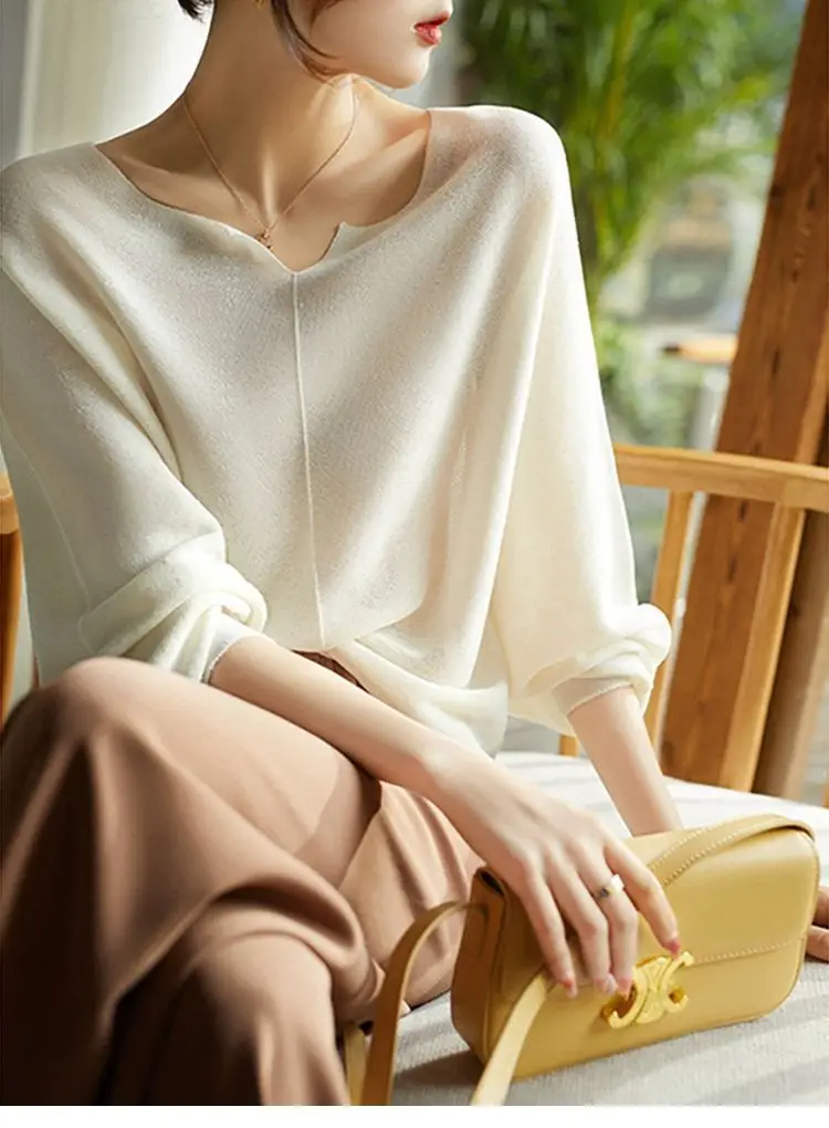 Madison Draped Knit Sweater Top - Image 7