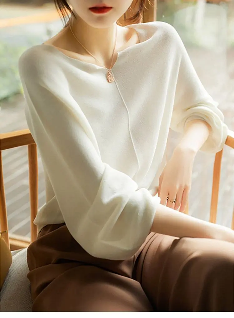 Madison Draped Knit Sweater Top - Image 8