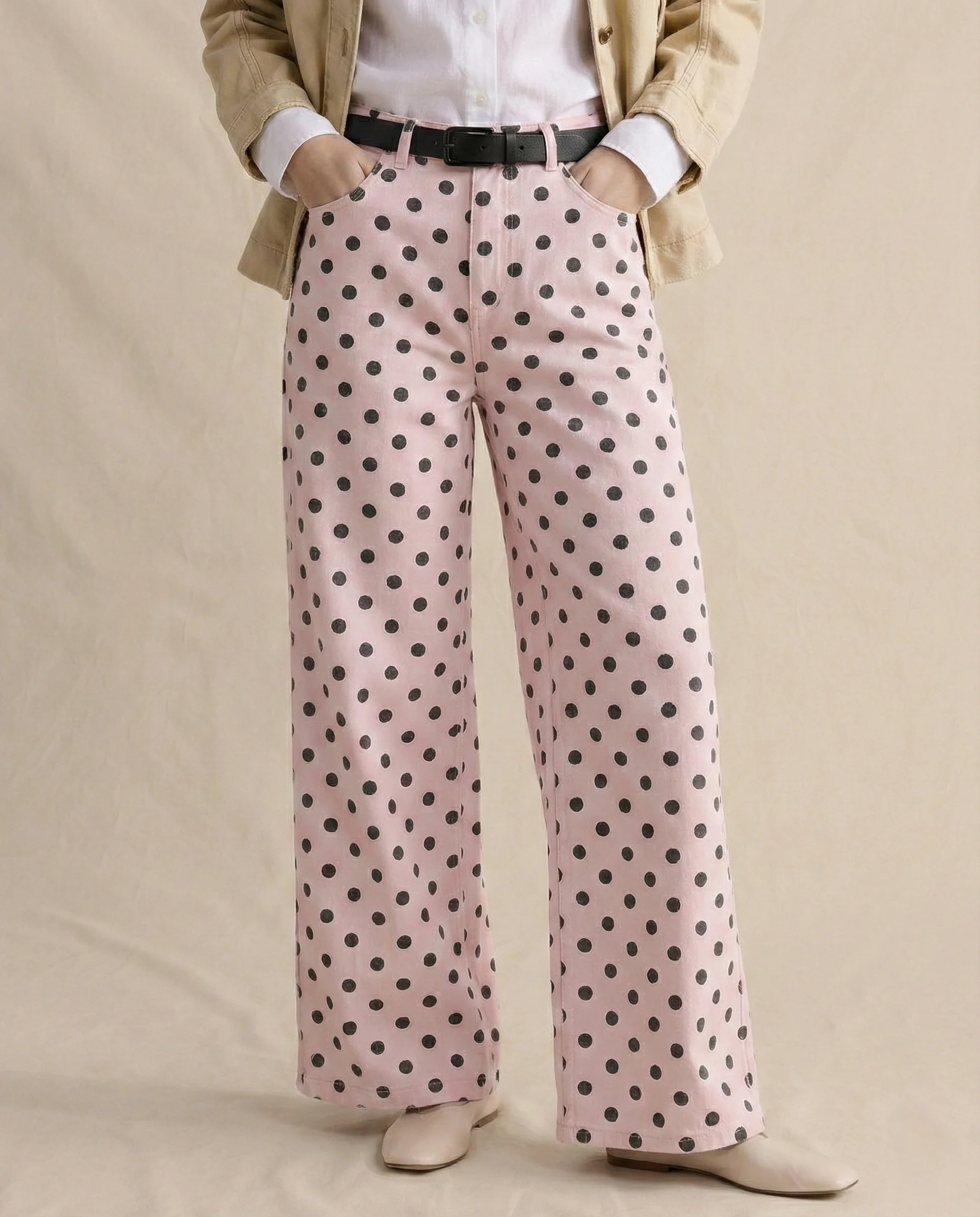 Polka Dot Wide-Leg Trouser - Image 2