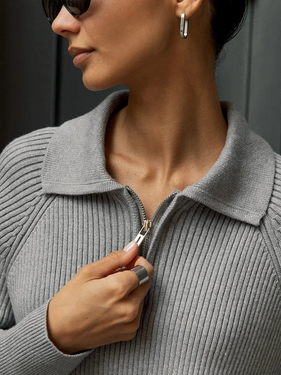 Marceau Ribbed Half-Zip Sweater - Image 15
