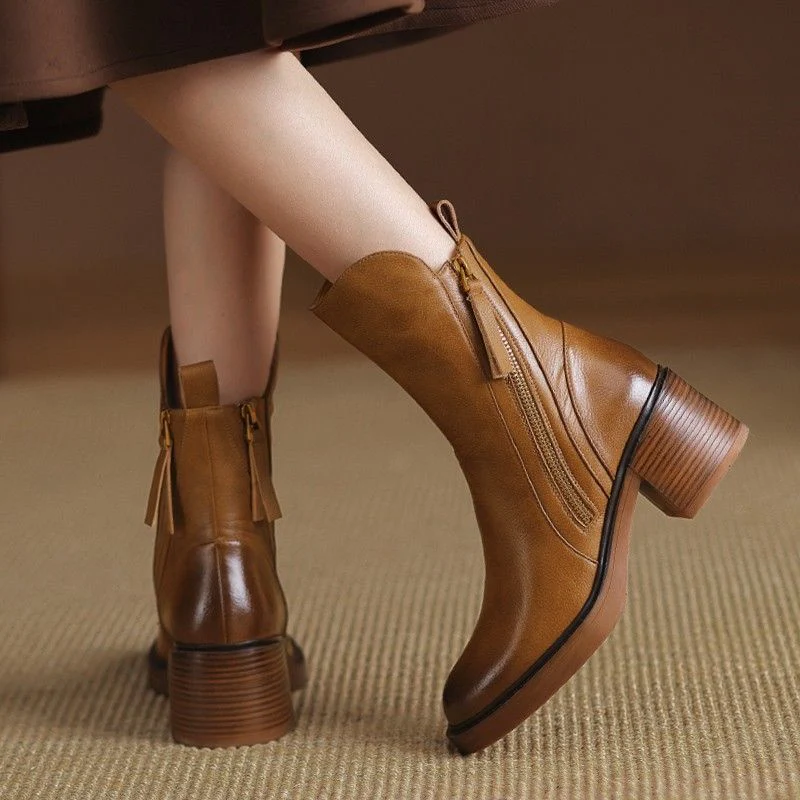 Marcelle Genuine Leather Ankle Boot - Image 11